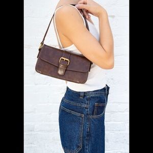 Brandy Melville brown buckle shoulder bag